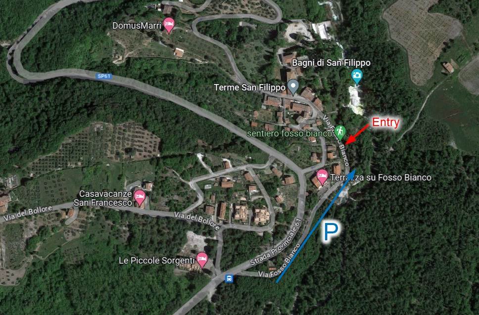 Bagni San Filippo - How to Get There and Where to Park
